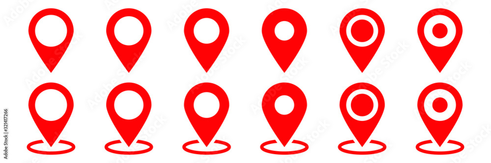 Aufkleber red maps pin. location map icon. location pin. pin icon vector.