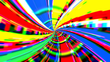 Spiral rainbow cartoon explosion tube