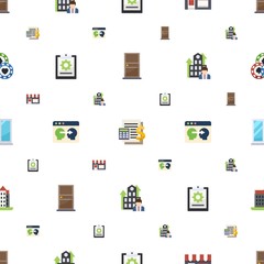 architecture icons pattern seamless