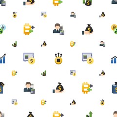 economy icons pattern seamless