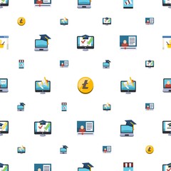 e-commerce icons pattern seamless