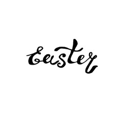 EASTER - handwritten modern calligraphy design illustration. Black lettering