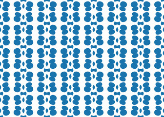 Seamless geometric pattern design illustration. Background texture. In blue, white colors.