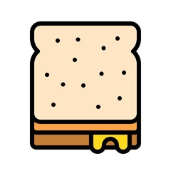 Sandwich vector, fast food related filled design icon