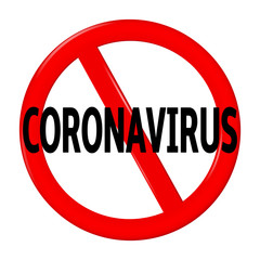 Stop coronavirus. Coronavirus outbreak. Red stop sign