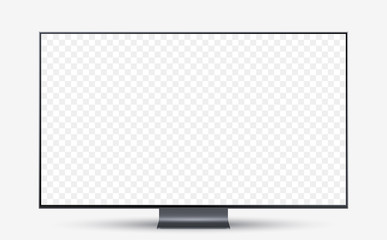 Mockup Realistic frameless television screen with blank screen for your design. Vector illustration Ai 10