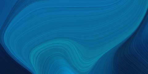 creative fluid artistic graphic with smooth swirl waves background illustration with teal, very dark blue and midnight blue color