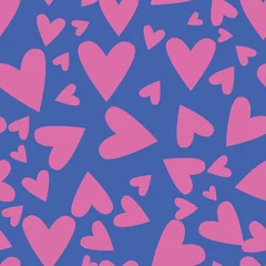 Poster little hearts multi seamless pattern print background design © Doeke