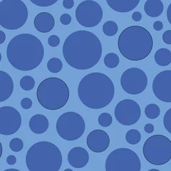 Tapeten Blue colored dots background seamless pattern print design © Doeke