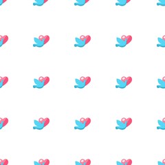 dove icon pattern seamless isolated on white background