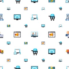 laptop icons pattern seamless