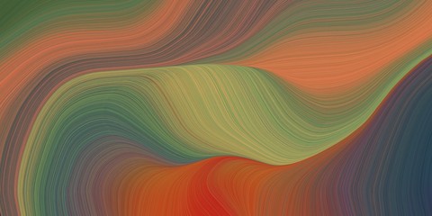 artistic flowing art with abstract waves design with pastel brown, peru and dark khaki color