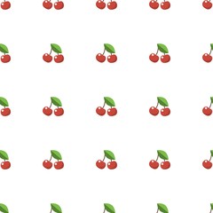 cherry icon pattern seamless isolated on white background