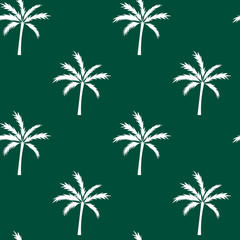 silhouettes of palm trees, vector seamless pattern. Suitable for fabric, Wallpaper, paper and other surfaces.