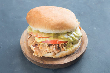 Sandwich Churrasco italiano typical chilean food