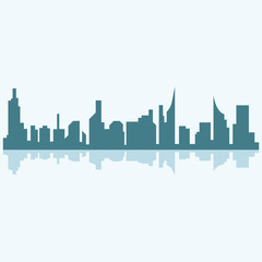 Fototapeta na wymiar Modern City skyline . city silhouette. vector illustration in flat design