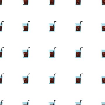 drinks icon pattern seamless isolated on white background. Editable flat drinks icon. drinks icon pattern for web and mobile.