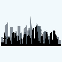 Modern City skyline . city silhouette. vector illustration in flat design