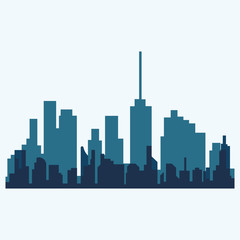 Fototapeta premium Modern City skyline . city silhouette. vector illustration in flat design