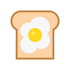 Toast vector, fast food related flat design icon