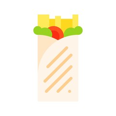 Obraz premium Burrito vector, fast food related flat design icon