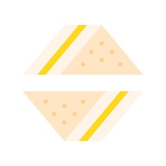 Sandwich vector, fast food related flat design icon