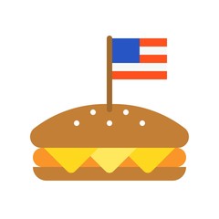 Sandwich vector, fast food related flat design icon