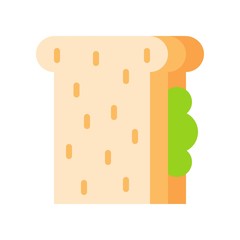 Sandwich vector, fast food related flat design icon