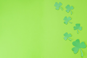 Abstract lucky green Irish St Patrick's Day Shamrock green background with copy space