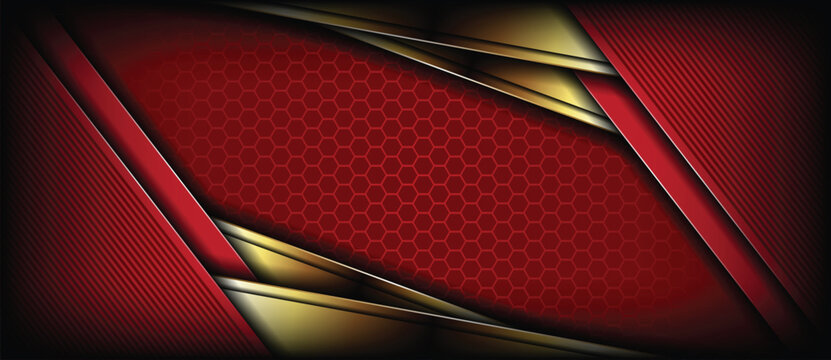 luxurious modern bright red gold background