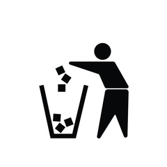 man with recycling sign