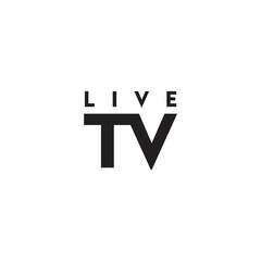 Obraz premium Live TV Logo Simple Templates and Vector