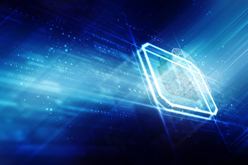 2d illustration Abstract futuristic electronic circuit technology background