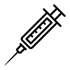 Syringe Icon Vector. Doctors often use syringes to prevent and treat malignant diseases.