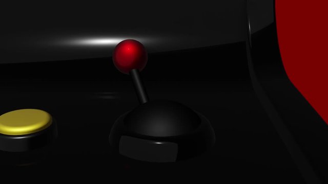 Arcade Machine Retro Gaming Style With Joystick and Buttons 3D Render 4K