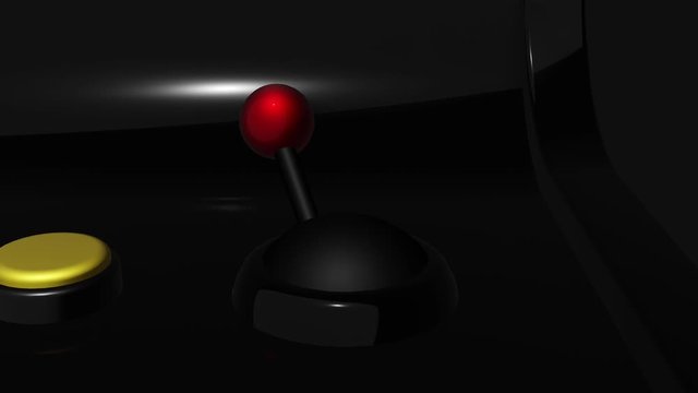 Arcade Machine Retro Gaming Style With Joystick and Buttons 3D Render 4K