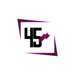 Obraz premium 45 Years Anniversary Celebration Vector Template Design Illustration