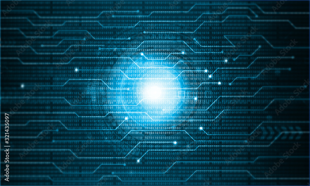 Poster abstract circuit technology background. digital illustration..