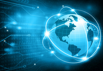 Fototapeta na wymiar Global network connection concept. 3d illustration.