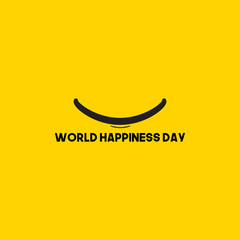 World Happiness Day Celebration Vector Template Design Illustration