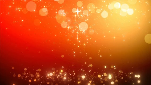 orange shimmering particles light background intro
