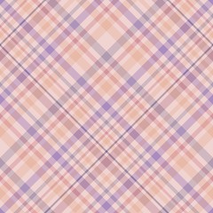 Seamless pattern in fantasy light pink, purple and beige colors for plaid, fabric, textile, clothes, tablecloth and other things. Vector image. 2