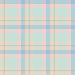 Seamless pattern in fantasy beige, light pink and blue colors for plaid, fabric, textile, clothes, tablecloth and other things. Vector image.