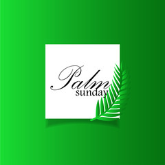 Happy Palm Sunday Celebration Vector Template Design Illustration