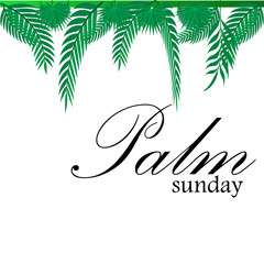 Happy Palm Sunday Celebration Vector Template Design Illustration