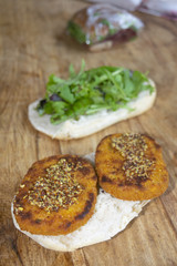 sandwich with vegan burgers