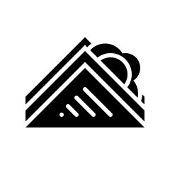 Sandwich vector, fast food related solid design icon