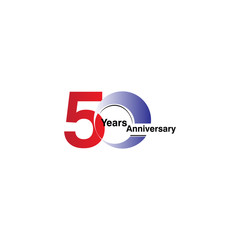 50 Years Anniversary Celebration Vector Template Design Illustration