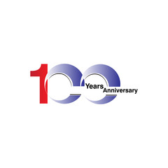 100 Years Anniversary Celebration Vector Template Design Illustration