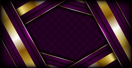 luxurious dark purple background with golden line